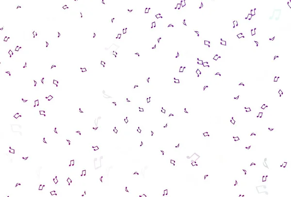 Luz Plantilla Vectorial Púrpura Con Símbolos Musicales Ilustración Abstracta Con — Archivo Imágenes Vectoriales