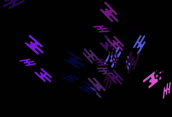 濃いピンク 長い線で青のベクトルの背景 譜付きのモダンな幾何学的抽象的なイラスト ポスター バナーのパターン — ストックベクタ