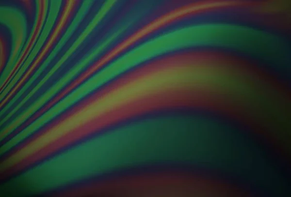 Темно Зеленый Векторный Рисунок Лапшой Образец Размытыми Пузырями Совершенно Новый — стоковый вектор