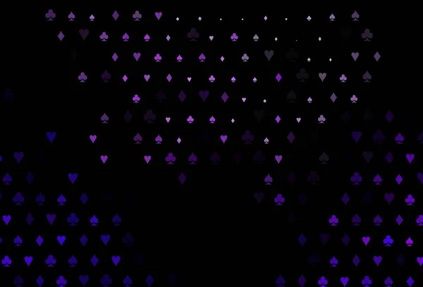 Couverture Vectorielle Violet Foncé Avec Des Symboles Jeu Illustration Colorée — Image vectorielle