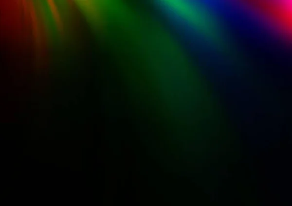 Gökkuşağı Renk Vektör Arkaplanındaki Kıvrımlı Işık Işınları Gradyan Bulanıklığı Olan — Stok Vektör