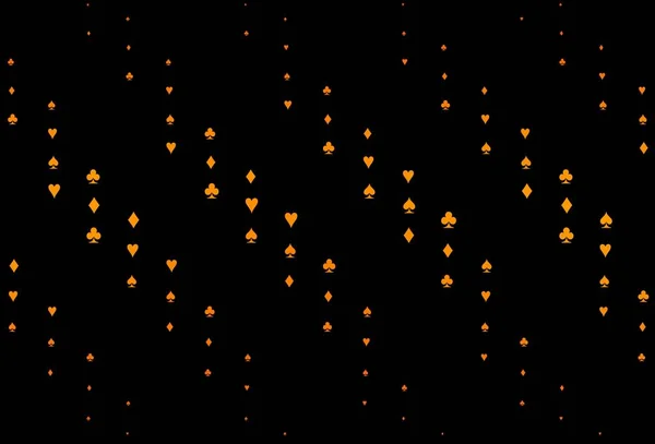 Σκούρο Πορτοκαλί Διάνυσμα Πρότυπο Σύμβολα Πόκερ Πολύχρωμη Κλίση Σημάδια Της — Διανυσματικό Αρχείο