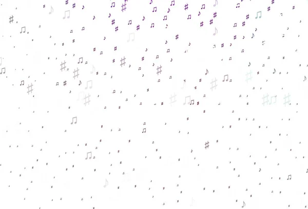 Light Purple Sfondo Vettoriale Con Note Musicali Illustrazione Astratta Moderna — Vettoriale Stock