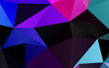 Çizgileri ve üçgenleri olan vektörsüz bir düzen. Soyut arkaplanda renkli eğimli üçgenler