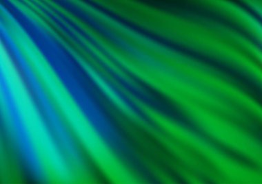 Gökkuşağı renk vektör arkaplanındaki kıvrımlı ışık ışınları. Gradyan bulanıklığı olan modern illüstrasyon