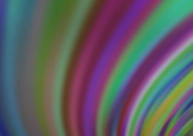 Gökkuşağı renk vektör arkaplanındaki kıvrımlı ışık ışınları. Gradyan bulanıklığı olan modern illüstrasyon