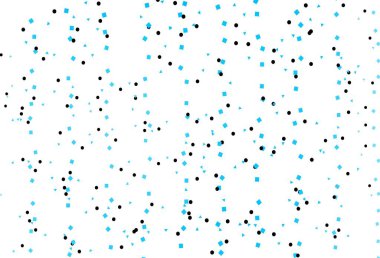 Çemberli, polimer şekilli hafif BLUE vektör dokusu, küpler. Soyut tarzda dekoratif tasarım, çizgiler, noktalar, küplerle. Reklamlar için desen.