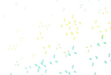 Açık yeşil, sarı vektör karalama düzeni. Origami tarzındaki yaprakların gradyanlı karalama çizimi. Marka kitabı için desen.