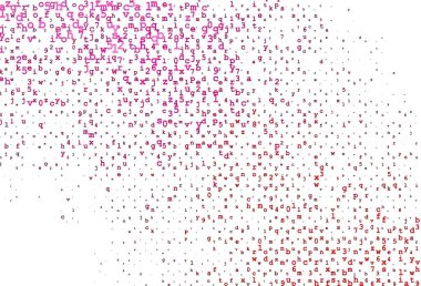 Açık mavi, ABC karakterli kırmızı vektör dokusu. Bulanık tasarım alfabe işaretleriyle basit bir şekilde. Kalıp okul ve dil bilgisi siteleri için kullanılabilir.