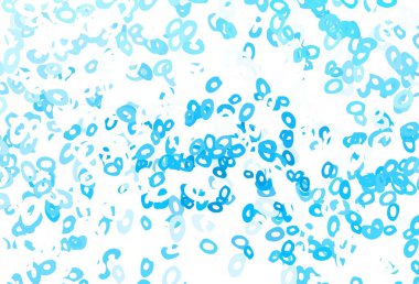 Açık mavi, baloncuklu yeşil vektör arka planı. Doğa tarzında bulanık halkaları olan güzel renkli çizimler. İş reklamları için tasarım.