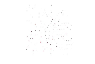 Kart sembollü açık kırmızı vektör deseni. Kalplerin, maça, sinek ve elmasların bulanık dekoratif tasarımı. Reklam, poster ve kumar siteleri için tasarım.