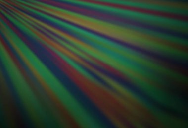 Renkli çizgileri olan koyu yeşil vektör dokusu. Soyut şablondaki çizgilerle dekoratif parlak çizimler. Reklamınız, posteriniz, afişiniz için en iyi tasarım.