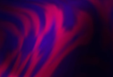 Eğri daireli koyu mor vektör deseni. Belirsiz, soyut ve gradyan bir çizim. İşiniz için en iyi bulanık tasarım..