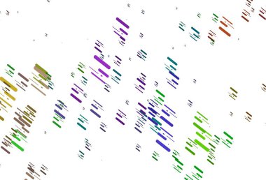 Açık renkli, renkli çizgileri olan Gökkuşağı vektör dokusu. Sopalı modern geometrik soyut çizim. Web siteleri, iniş sayfaları için desen.