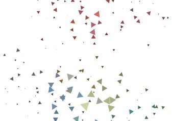 Çizgileri ve üçgenleri olan vektörsüz bir düzen. Soyut arkaplanda renkli eğimli üçgenler