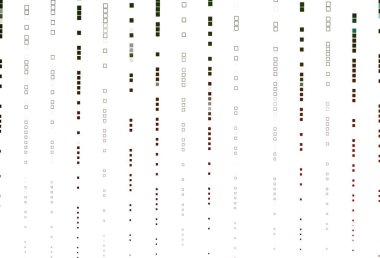 Açık yeşil, kare biçiminde kırmızı vektör şablonu. Dikdörtgenli soyut gradyan çizimi. İş broşürleri, broşürler için desen.