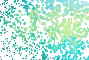 Açık yeşil, kabarcık şekilli sarı vektör arkaplan. Mermer biçiminde yaratıcı geometrik çizim ve gradyan. İş tasarımınız için mermer biçimi.