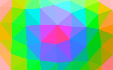 Çizgileri ve üçgenleri olan vektörsüz bir düzen. Soyut arkaplanda renkli eğimli üçgenler