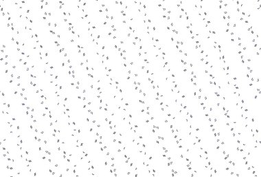 Açık mavi, müzik notalı kırmızı vektör arkaplanı. Renkli melodi sembolleri olan soyut çizimler. Müzisyenlerin web siteleri için desen.