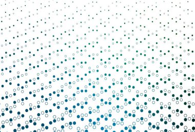 Açık mavi, benekli yeşil vektör kapağı. Renkli su damlaları olan modern soyut çizimler. Güzel web siteleri için desen.