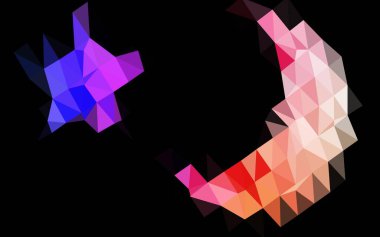 Çizgileri ve üçgenleri olan vektörsüz bir düzen. Soyut arkaplanda renkli eğimli üçgenler