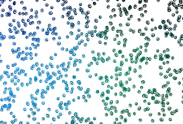 Azzurro Texture Vettoriale Verde Con Dischi Illustrazione Con Set Brillanti — Vettoriale Stock