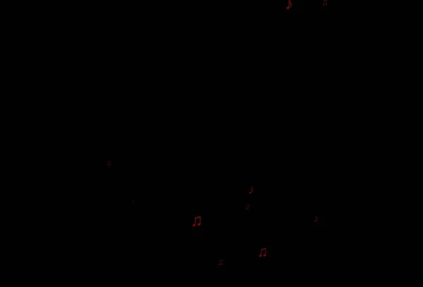 Dunkelrote Vektorschablone Mit Musikalischen Symbolen Vereinzelte Bunte Musiktasten Auf Abstraktem — Stockvektor