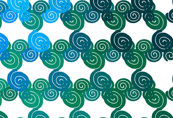 Modèle Vectoriel Bleu Clair Vert Avec Lignes Courbées Illustration Créative — Image vectorielle