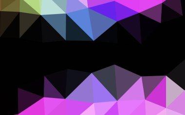 Çizgileri ve üçgenleri olan vektörsüz bir düzen. Soyut arkaplanda renkli eğimli üçgenler