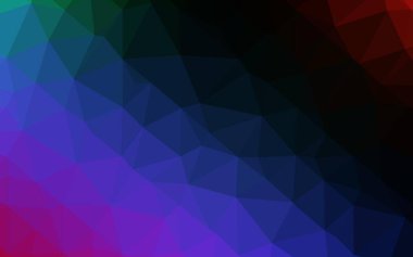 Çizgileri ve üçgenleri olan vektörsüz bir düzen. Soyut arkaplanda renkli eğimli üçgenler