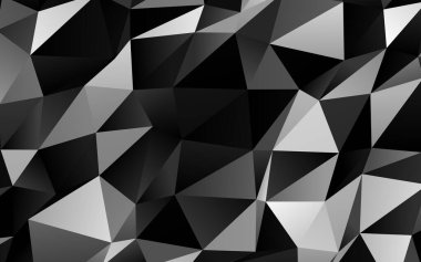 Çizgileri ve üçgenleri olan vektörsüz bir düzen. Soyut arkaplanda renkli eğimli üçgenler