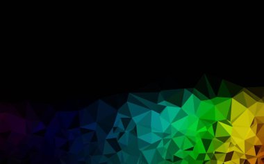 Çizgileri ve üçgenleri olan vektörsüz bir düzen. Soyut arkaplanda renkli eğimli üçgenler