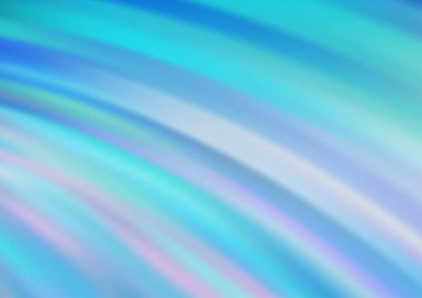 Mavi tondaki kıvrımlı ışık ışınları vektörün parlak arkaplanı bulanıklaştırdı. Eğilimli modern illüstrasyon