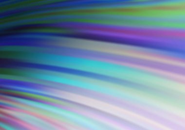 Mavi tondaki kıvrımlı ışık ışınları vektörün parlak arkaplanı bulanıklaştırdı. Eğilimli modern illüstrasyon