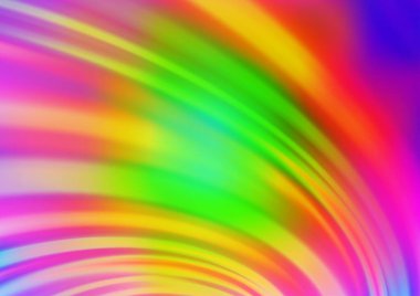 Kavisli ışık ışınları vektörü soyut parlak arkaplanı bulanıklaştırdı. Eğilimli modern illüstrasyon