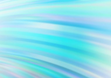 Mavi tondaki kıvrımlı ışık ışınları vektörün parlak arkaplanı bulanıklaştırdı. Eğilimli modern illüstrasyon