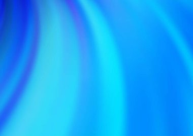 Mavi tondaki kıvrımlı ışık ışınları vektörün parlak arkaplanı bulanıklaştırdı. Eğilimli modern illüstrasyon