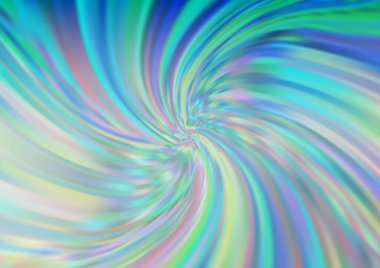 Mavi tondaki kıvrımlı ışık ışınları vektörün parlak arkaplanı bulanıklaştırdı. Eğilimli modern illüstrasyon