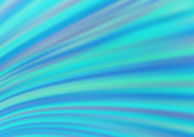 Mavi tondaki kıvrımlı ışık ışınları vektörün parlak arkaplanı bulanıklaştırdı. Eğilimli modern illüstrasyon