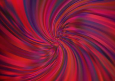 Kırmızı tonlardaki kıvrımlı ışık ışınları vektörün parlak arkaplanı bulanıklaştırdı. Eğilimli modern illüstrasyon