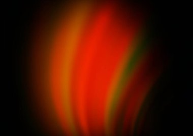 Kırmızı tonlardaki kıvrımlı ışık ışınları vektörün parlak arkaplanı bulanıklaştırdı. Eğilimli modern illüstrasyon