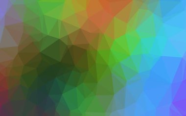 Çizgileri ve üçgenleri olan vektörsüz bir düzen. Soyut arkaplanda renkli eğimli üçgenler