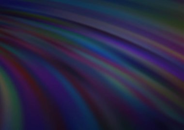 Karanlık tonlardaki kıvrımlı ışık ışınları vektörleri soyut parlak arkaplanı bulanıklaştırdı. Eğilimli modern illüstrasyon