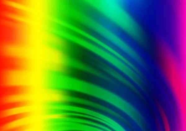 Gebogene Lichtstrahlen Regenbogentönen Vektor Verschwommenen Glanz Abstrakten Hintergrund Moderne Illustration — Stockvektor