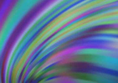 Mavi tondaki kıvrımlı ışık ışınları vektörün parlak arkaplanı bulanıklaştırdı. Gradyan ile modern illüstrasyon şablonu