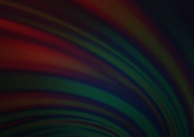 Karanlık tonlardaki kıvrımlı ışık ışınları vektörleri soyut parlak arkaplanı bulanıklaştırdı. Eğilimli modern illüstrasyon