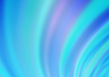 Mavi tondaki kıvrımlı ışık ışınları vektörün parlak arkaplanı bulanıklaştırdı. Gradyan ile modern illüstrasyon şablonu