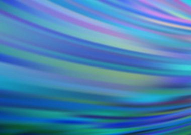 Mavi tondaki kıvrımlı ışık ışınları vektörün parlak arkaplanı bulanıklaştırdı. Gradyan ile modern illüstrasyon şablonu