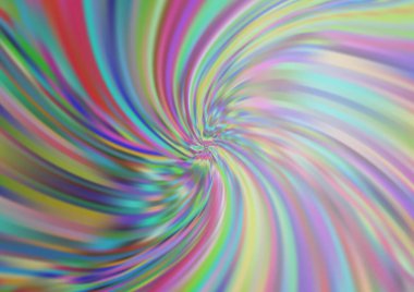 Gökkuşağı tonlarındaki kıvrımlı ışık ışınları vektörün parlak soyut arkaplanı bulanıklaştırdı. Eğilimli modern illüstrasyon