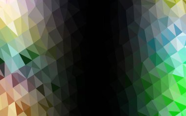 Çizgileri ve üçgenleri olan vektörsüz bir düzen. Soyut arkaplanda renkli eğimli üçgenler